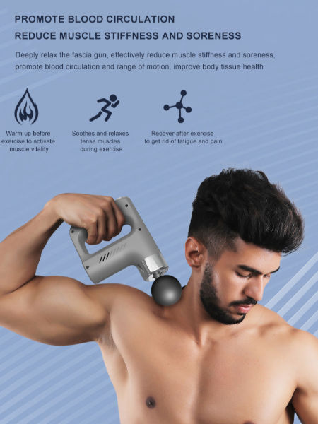 مسدس تدليك العضلات ، العلاج الرياضي ، استرخاء الجسم وتخفيف الآلام - FASCIAL GUN
